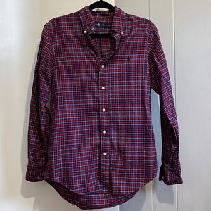 Polo Ralph Lauren Casual Button Up Collared Shirt Mens Red Blue